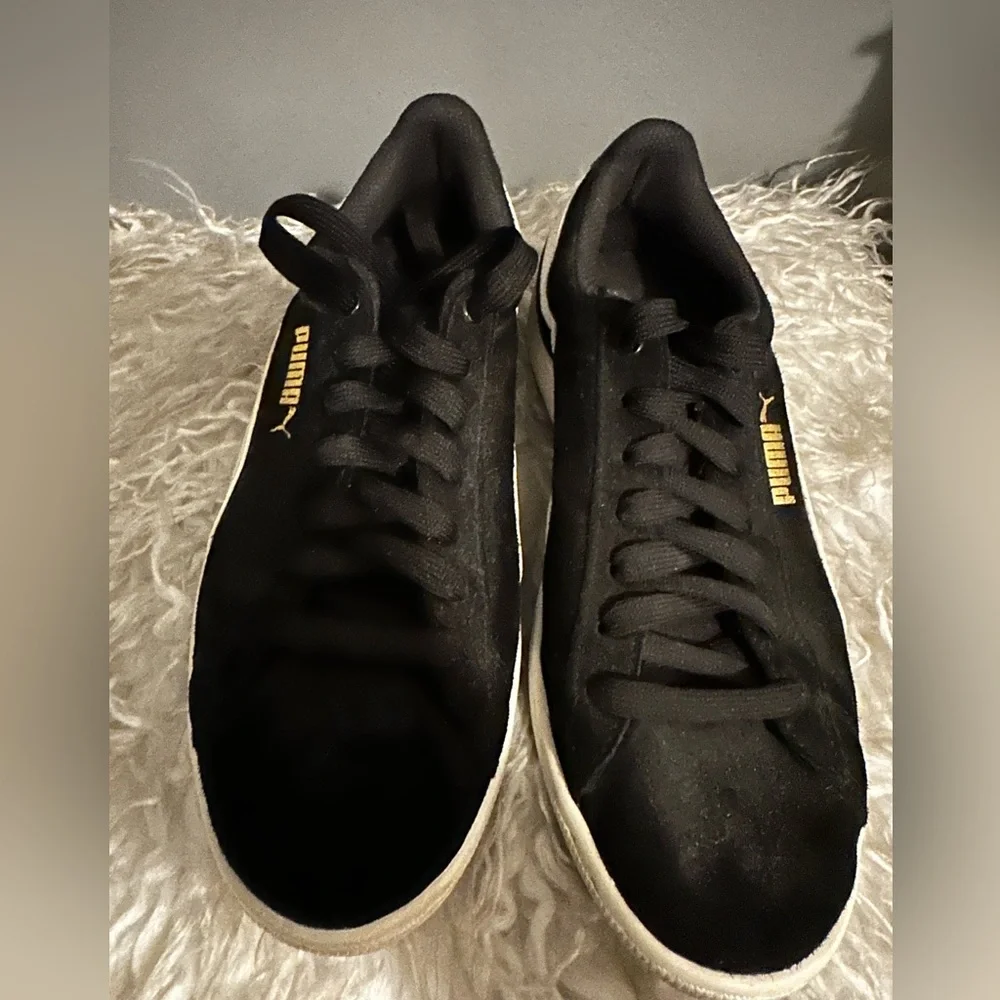 Puma Black and White Suede Classic Sneakers - Picture 2 of 6